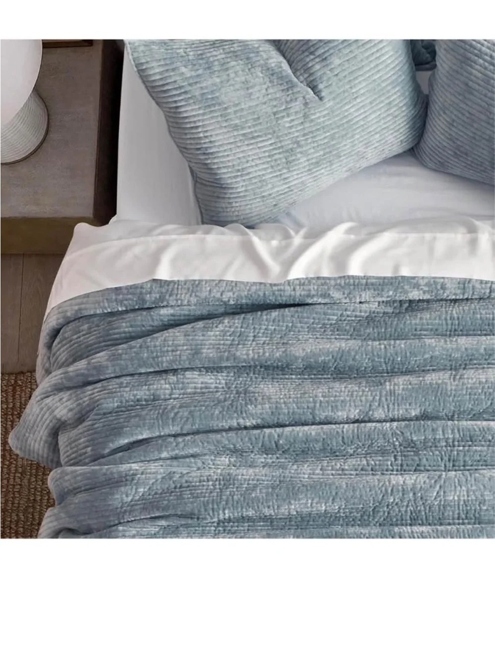 EverGrace Velvet Quilt Set full/queen Size, Luxurious Soft Quilted Bedding Set